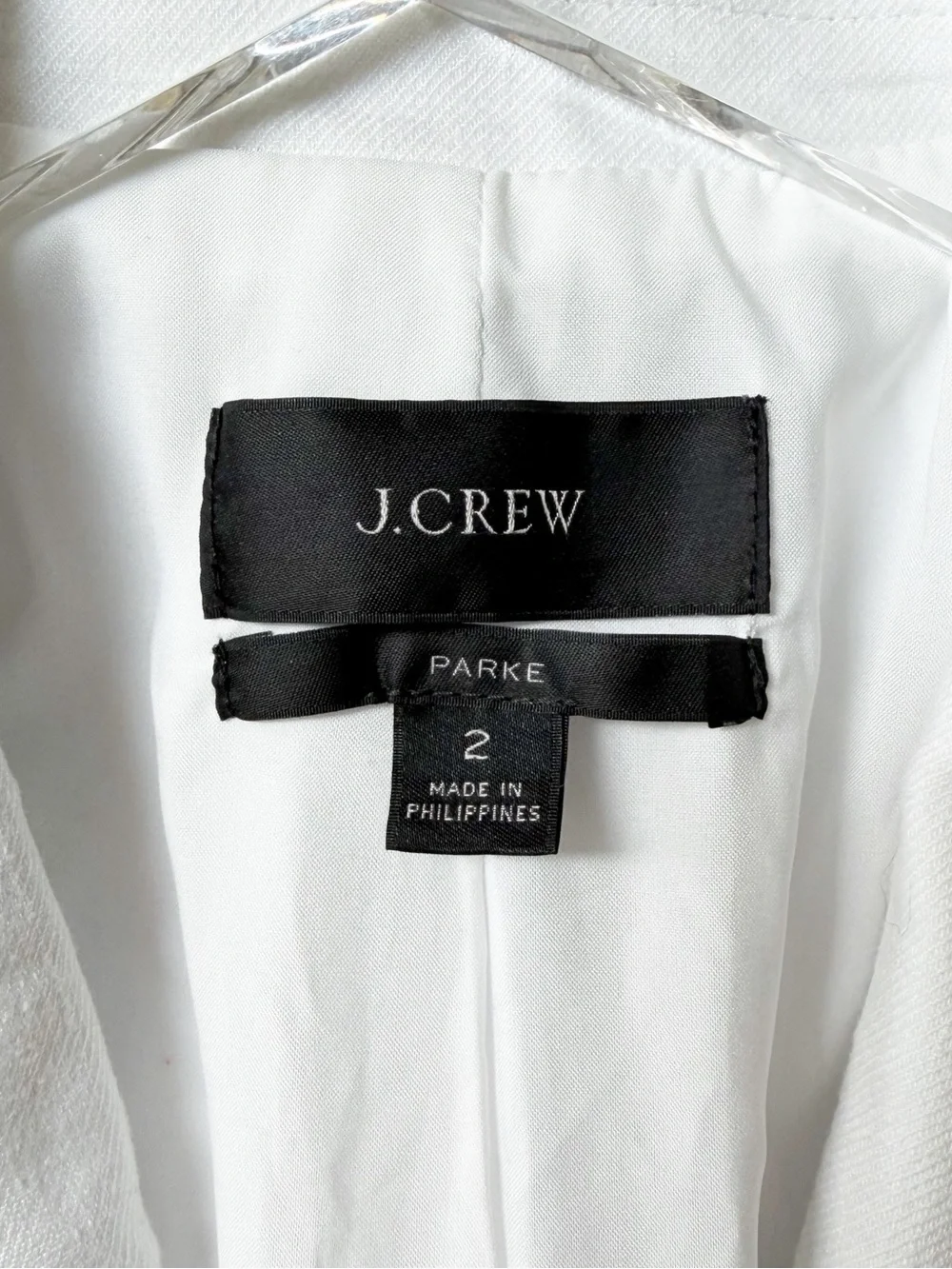 J. Crew Parke Stretch Linen Blend Blazer in White Size 2